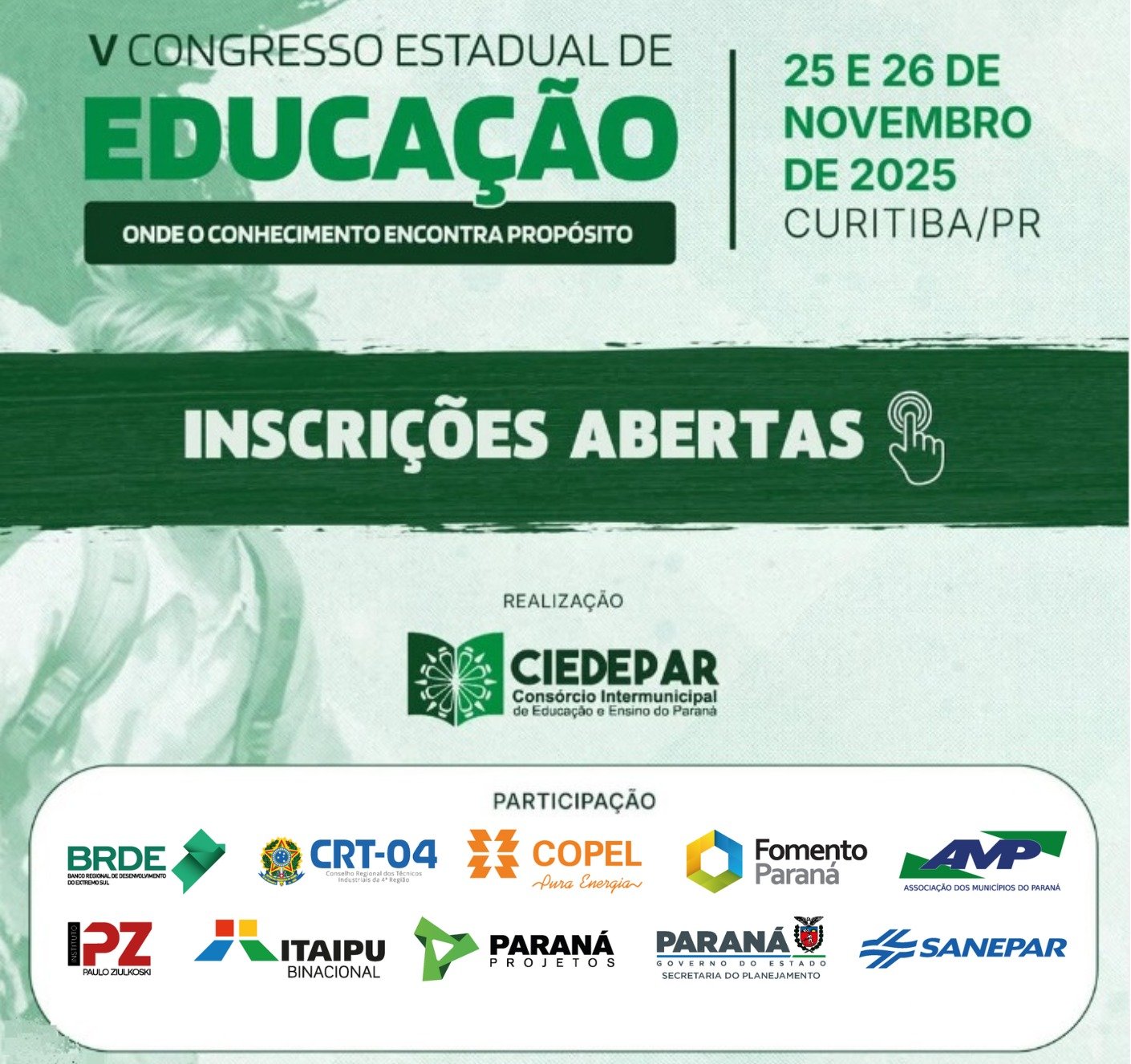Vem aí o V CONGRESSO ESTADUAL DE EDUCAÇÃO