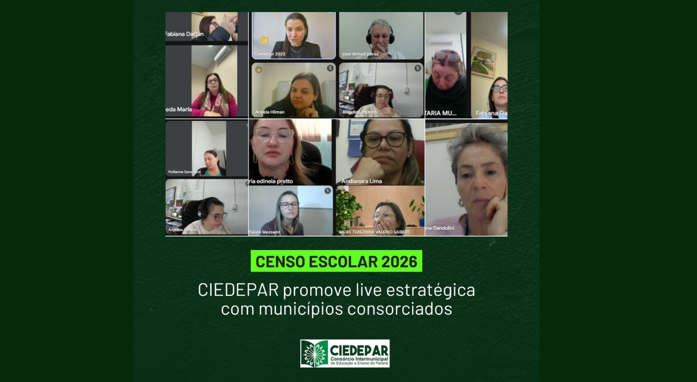 CIEDEPAR promove live estratégica sobre o Censo Escolar 2026
