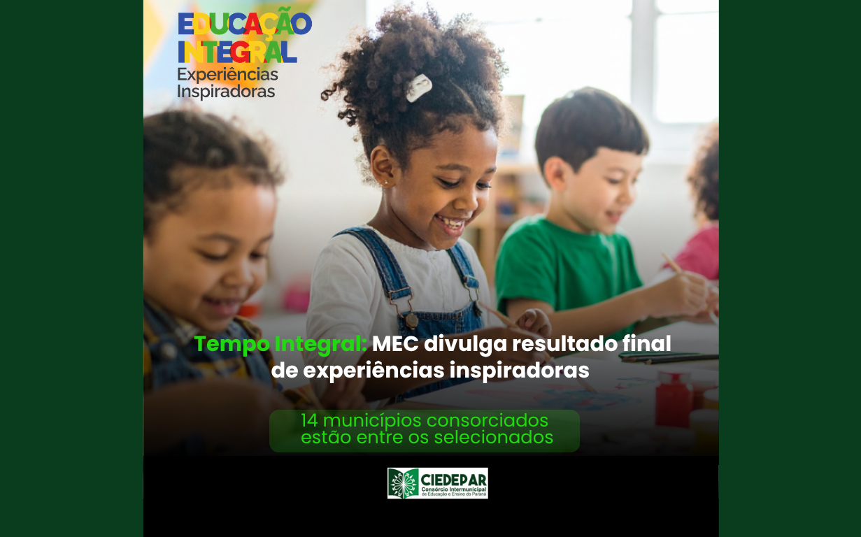 TEMPO INTEGRAL:  Resultado final de experiências inspiradoras é publicado