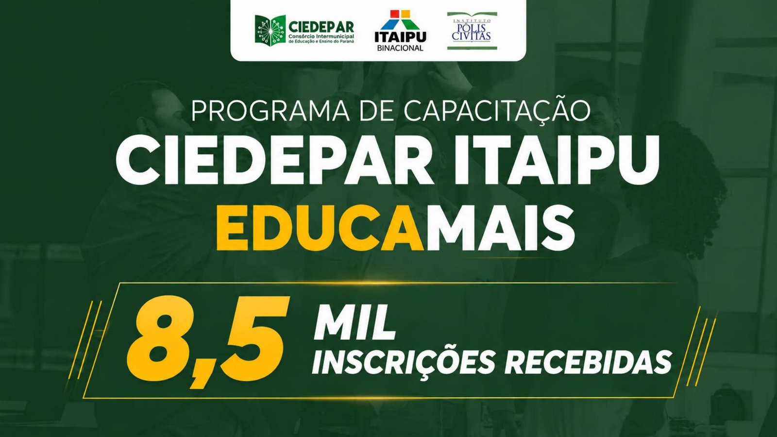 Pós-graduação do programa Educamais em parceria com a Itaipu atrai mais de 8,5 mil inscritos